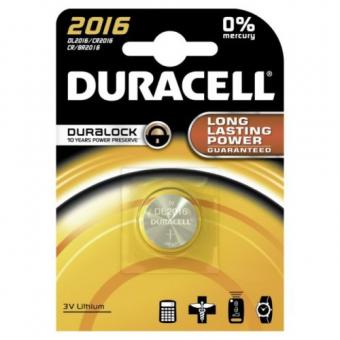 Knopfzelle DURACELL Lithium DL2016 CR2016 1er Blister 