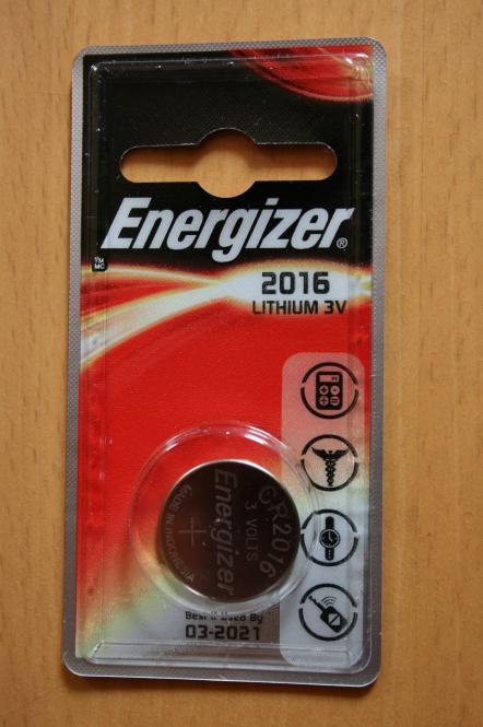 Knopfzelle ENERGIZER Lithium CR2016 DL2016 1er Blister 